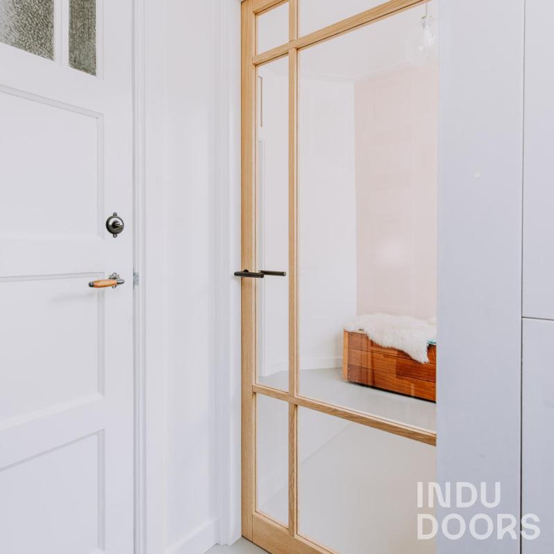 Indu Doors eiken binnendeur met glas