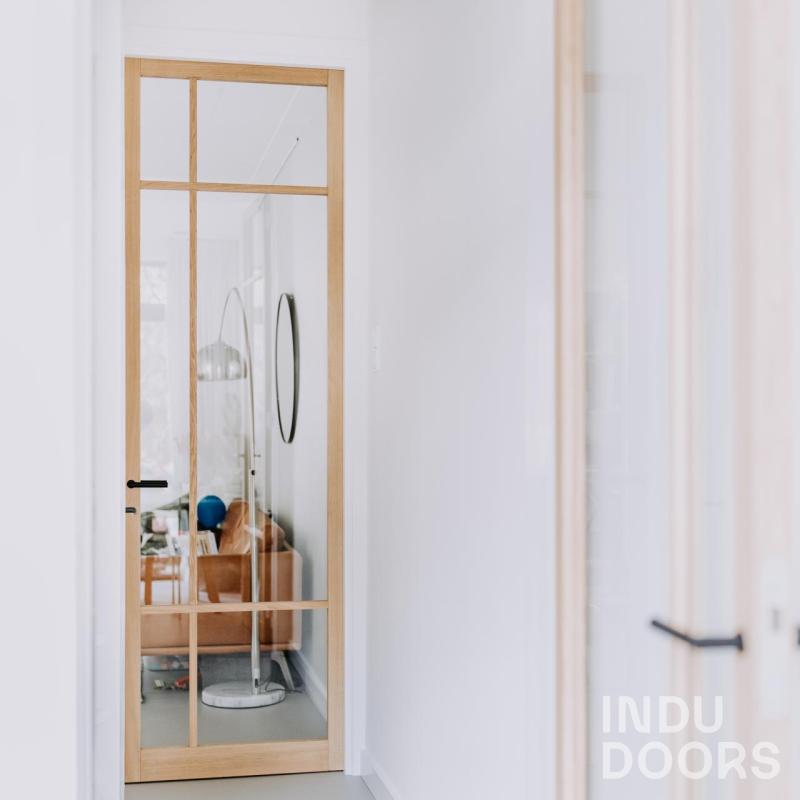 Indu Doors eiken binnendeur met glas