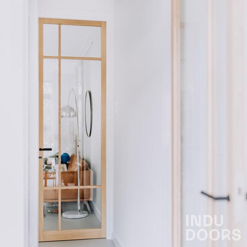 Indu Doors eiken binnendeur met glas