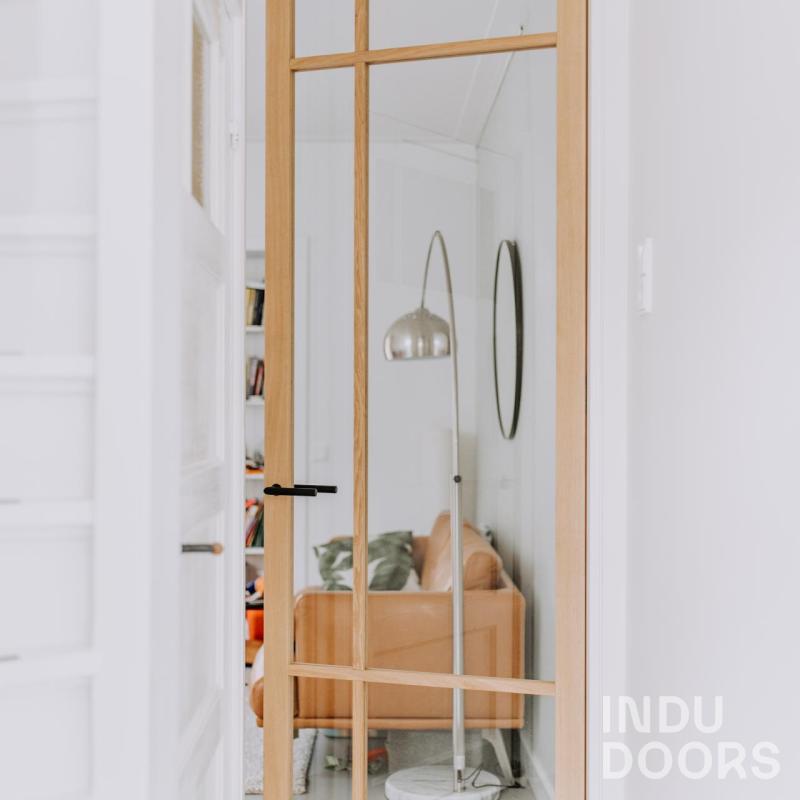 Indu Doors eiken binnendeur met glas