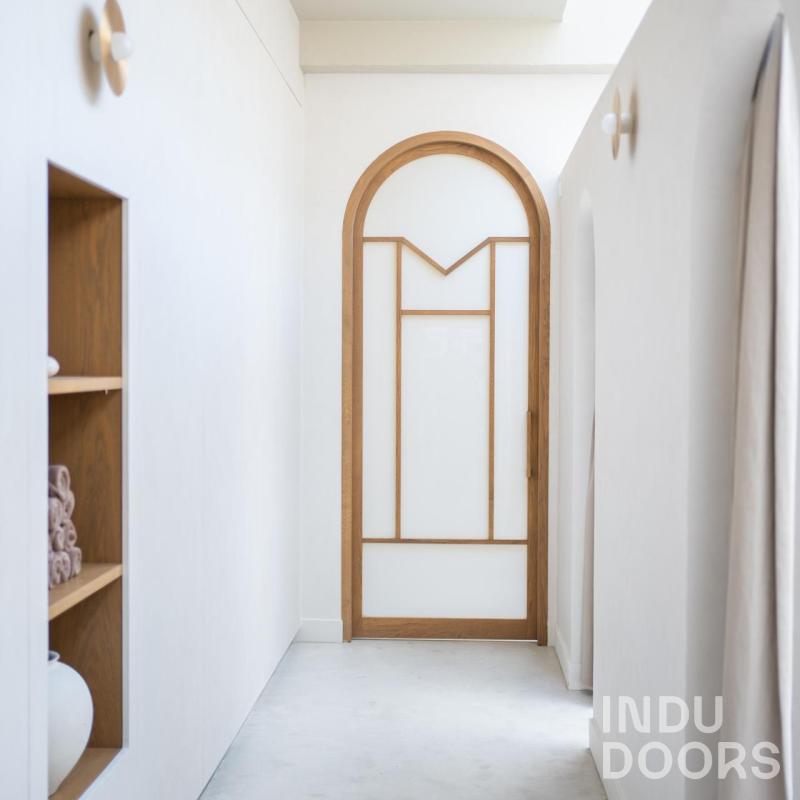 Indu Doors getoogde eiken binnendeur met kozijn