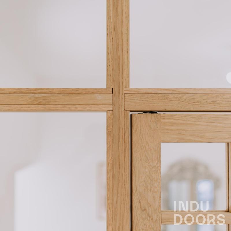 Dubbele eiken deuren met glas van InduDoors 