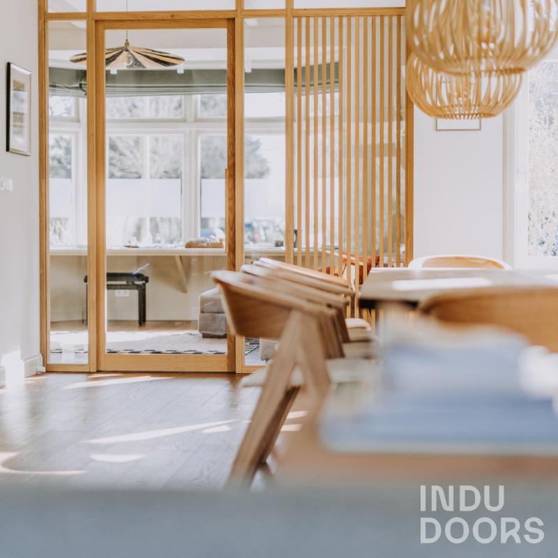 Geluiddempende glazen wand van Indu Doors® 
